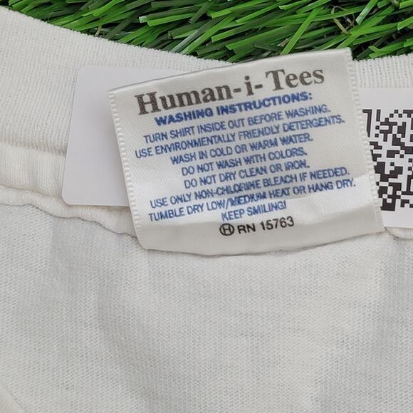 Vintage 1995 Human-i-Tees Lion Shirt M/L 22x26 Wildlife USA - Picture 7 of 14